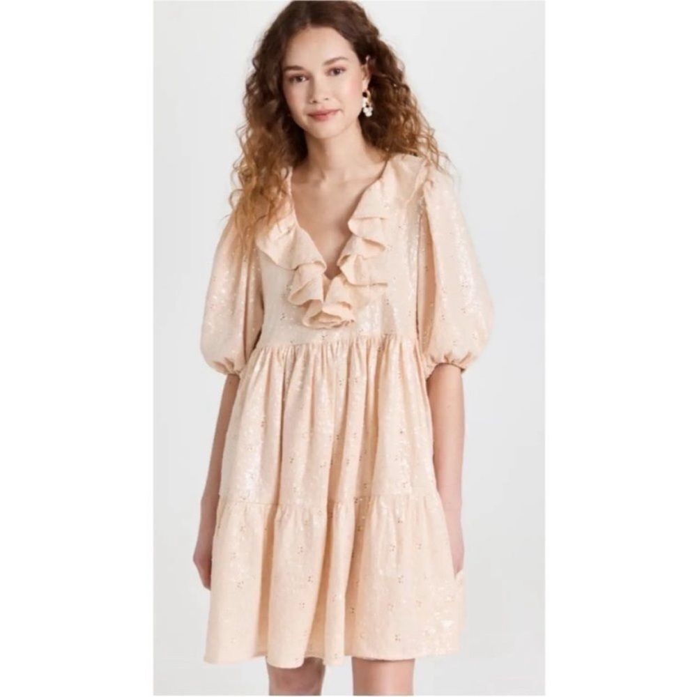 NWOT Stine Goya eyelet and sparkles babydoll dress XL - Picture 3 of 14